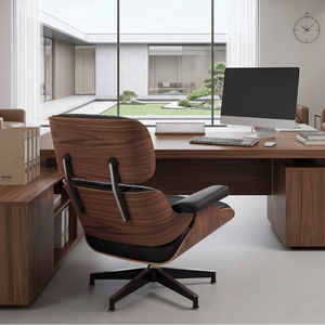 Sillón y Otomana de Cuero de Primera Calidad Estilo Vintage para Salas de Estar, Áreas de Recepción y Oficinas Ejecutivas - Product Image 4