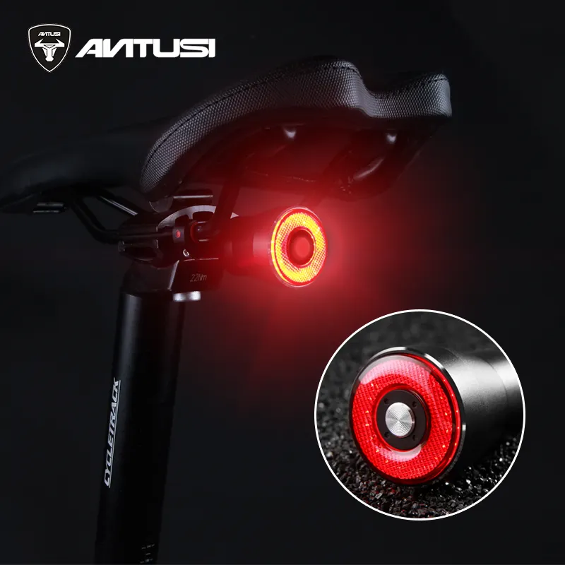 Brake Bike Bicycle Light USB Rechargeable LED Cycling Lamp Flashlight Bicycle Rear Light
