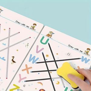 Cahier d'exercices magiques 2026 : Livre de lecture, écriture de chiffres et de lettres, ensemble de cahiers réutilisables pour enfants - Product Image 4