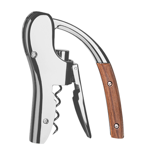 <span class=keywords><strong>Tire</strong></span>-<span class=keywords><strong>bouchon</strong></span> manuel <span class=keywords><strong>vertical</strong></span> moderne en alliage avec poignée en bois, décapsuleur 2-en-1 avec coupe-capsule, coffret cadeau personnalisé - Product Image 2