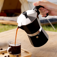 Cafetière Moka portable personnalisable Tenrey, cafetière Moka multi-capacités en aluminium