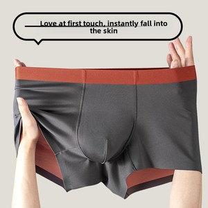 Sous-vêtements pour hommes en modal anti-bactériens 5A, à angle plat, respirants, extensibles, matière douce, confort durable, boxers - Product Image 3
