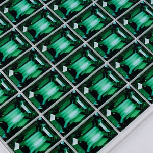 Mahjong americano de acrílico de cuatro capas con bloques de color, hecho a mano, con impresión interna, modelo Green Water Diamond. - Product Image 4