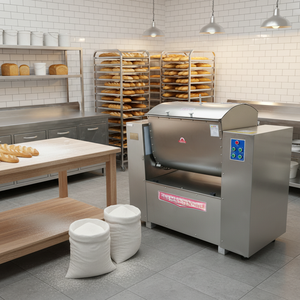 Máquina Misturadora de Massa para Samosa de 100kg / Misturador de Farinha Semi-Automático de 50L em Aço Inoxidável de Grau Alimentício - Product Image 3