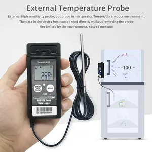 For USB <b>Temperature</b> <b>Data</b> <b>Logger</b> External Probe Cryogenic Recorder Max/Min Upper/Lower Limit PDF/Csv Report for Cold Chain - Product Image 4