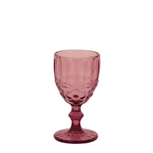 Juego de vasos de vidrio de color púrpura en relieve, conjunto de copas de vino tinto vintage, zumo retro