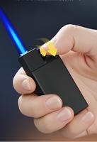 Briquet à gaz jetable au butane à prix promotionnel, bonne qualité, coupe-vent, portable, pour le camping, logo personnalisé