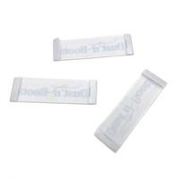 Étiquettes en ruban satiné noir et blanc doux, personnalisées pour vêtements, étiquettes de marque pour machine à crocheter, étiquettes tissées pour col, étiquettes de marque pour jouets