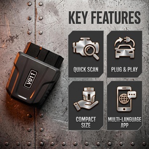 Lecteur de code de diagnostic de voiture OBD2 Bluetooth sans fil, outil de surveillance de l'état du véhicule en temps réel, plug-and-play - Product Image 4