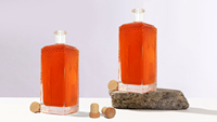 Bouteille en verre Brilliance 750 ml pour Vodka, Whisky, Tequila, Brandy, Diffuseur, Écologique, avec bouchon de conservation, Gravure, Logo personnalisé, Finition givrée