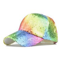 Sur mesure Lady Mama Bling Paillettes Cuir Strass Cristal Baseball Visage Casquette Chapeau Sans Logo