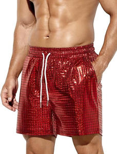 <strong>Men's</strong> Sequin Sparkly Elastic Waist Shorts Shiny Straight Leg Partywear Shorts Pants <strong>Men</strong> <strong>Rave</strong> <strong>Clothing</strong> - Product Image 4