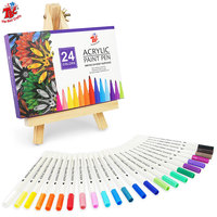 Ensemble de marqueurs de peinture acrylique fine à base d'eau TBC 24 couleurs entièrement personnalisés pour le dessin artistique, ensemble de marqueurs permanents personnalisés pour enfants