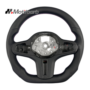 Volante de cuero personalizado con empuñaduras de cuero perforado para BMW Serie 3 5 G20 G30 G31 F90 F95 F97 M2 M3 M4 M5 - Product Image 1