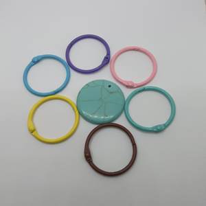 Accessoires de bijouterie DIY, style luxe léger, 30 mm, porte-clés en métal coloré peint, anneau à feuilles mobiles, anneau pour carte, chaîne de sac faite à la main - Product Image 4