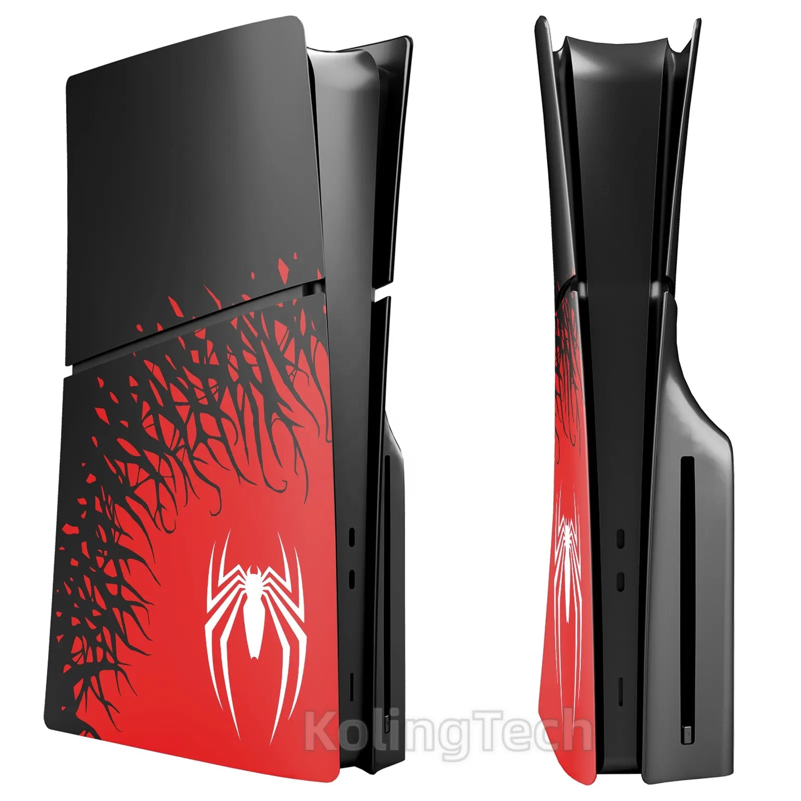 Nuevos paneles laterales a prueba de polvo separados personalizados, placa frontal de araña para PS5, placas de cubierta de consola delgada, accesorios para Playstation 5 Slim