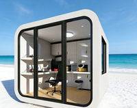 Cabane modulaire préfabriquée durable en forme de pomme pour le camping en plein air, l'hébergement dans les stations balnéaires, vente en gros