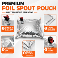 Pochette BIB Aseptique Personnalisée avec Robinet, Film Stratifié Haute Barrière pour Emballage de Vin, Jus, Lait et Liquides