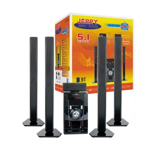 Jerry Power Speaker Hot Sale style 5.1 Home Theater System Wireless System Speaker with Bluetooth USB and FM Radio