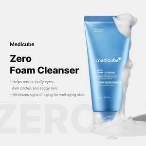 ขายส่งผลิตภัณฑ์ดูแลผิวหน้าสูตรเกาหลี medicube Zero Foam Sensitive Skin Cleanser ควบคุมความ<span class=keywords><strong>ม</strong></span>ัน ปรับสมดุลควา<span class=keywords><strong>ม</strong></span>ชุ่มชื้น กระชับรูขุ<span class=keywords><strong>ม</strong></span>ขน - Product Image 2