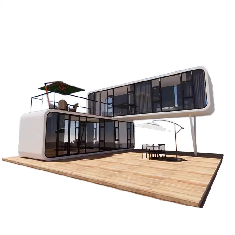 Casa pré-fabricada pré-fabricada Casa Apple Hut Integrada de dois andares para venda