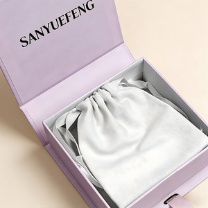 กล่องใส่เครื่องประดับแบบแข็งรูปทรงหนังสือสีชมพู ดีไซน์หรูหรา เป็นมิตรต่อสิ่งแวดล้อม ขายดีที่สุด พร้อมเคลือบลามิเนตด้านและริบบิ้น - Product Image 6