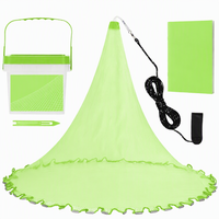 Filet de pêche en nylon monofilament à nœud simple, maille à rayon large, haute résistance, anti-emmêlement, bord renforcé, OEM ODM