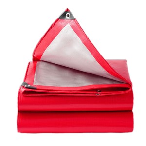 Boxin Red Silver PE Tarpaulin Custom Size <b>Waterproof</b> <b>Sunscreen</b> Outdoor Cover - Product Image 1
