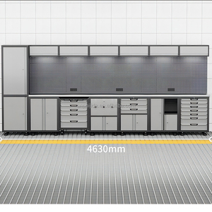 Профессиональные модульные инструментальные шкафы-тумбы в европейском стиле, комбинированные с верстаком - Product Image 3