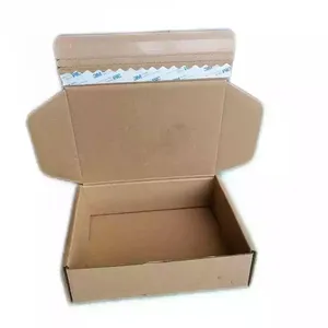Kotak Kemasan Mailer Jalur Sobek Perekat Karton Pengiriman Surat Bergelombang Kustom dengan Logo