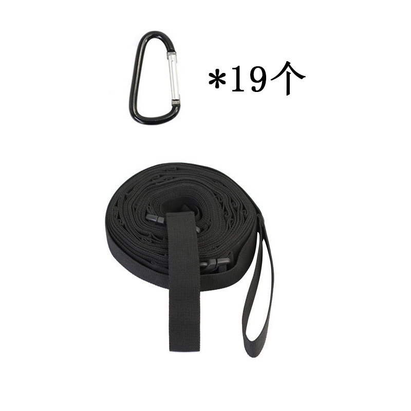 Cordón negro [incluye 19 hebillas tamaño 5]