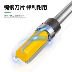 Straight Cut Carbide Tipped Router Bit 1/4 In Round Shank For Woodworking - Product Image 4