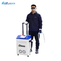 Nouveau Nettoyeur Laser à Impulsions Portable sur Chariot pour l'Élimination de la Rouille, de la Peinture et des Revêtements sur Métal, Acier Inoxydable, Bois, Pierre CE LAS