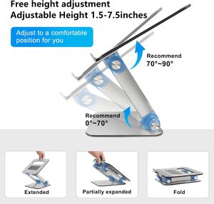 Nuevo Soporte de Refrigeración para Portátil de Aluminio y Plástico con Rotación de 360 Grados, Ajustable en Múltiples Ángulos, Plegable, Fácil de Transportar - Product Image 5