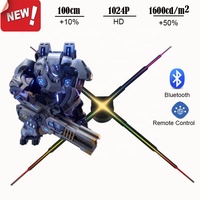 Nouveau ventilateur Led hologramme 3D Olograma 72.5cm, support d'affichage holographique publicitaire holographique 3D Projection en temps réel WIFI