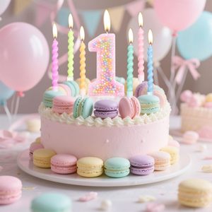 Birthday Digital Candles 0-9 Macaron Color Cartoon Color Children's Party Cake Dessert Decorated Candles - Product Image 4
