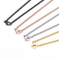 Vente directe usine Collier chaîne latérale en acier inoxydable Modèle ZX0036 Style sportif Chaîne à boutons électroplaquée