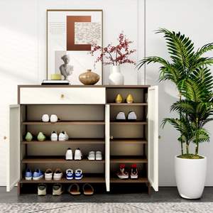 Aluminum Composite Shoe Cabinet <b>Rectangle</b> Standing Type For Home Entryway Hallway Storage - Product Image 4