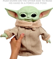 Nouvelle Peluche Grogu Star Wars 11 pouces Personnage Mandalorian Sonore et Clignotant avec Mouvement des Yeux et des Mains – Vente Flash Personnalisée