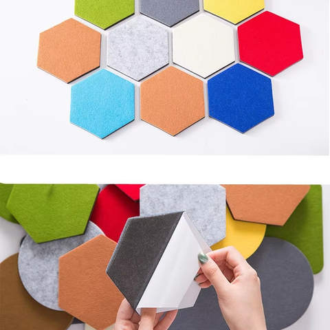 Wholesale Polyester Fiber Soundproof Board Creative Felt Wall Stickers Display Wall KTV Recording Studio Noise Reduction