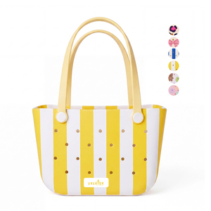 Hot Summer Fashion Croc Sac Avec Trous Étanche EVA Caoutchouc Silicone Ouvert Personnalisé pour Femmes Sac À Main EVA Sac Fourre-Tout - Product Image 2