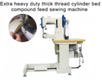 Machine à coudre robuste 205A pour lit cylindrique composé pour alimentation en cuir pour chaussures et canapés
