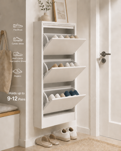 ASSOC - Mueble <span class=keywords><strong>Zapatero</strong></span> Metálico Ultra Delgado de Fábrica, Antimoho, Ahorra Espacio, Organizador de Zapatos, Estante de Acero Montado en Pared para Entrada - Product Image 2