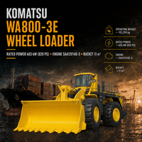Chargeuse lourde Komatsu WA800-3 à faible consommation de carburant avec liaison en Z pour le chargement de minerai de fer et l'exploitation minière en ciel ouvert