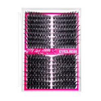 Kit d'extension de cils individuels segmentés 3D à pointes pointues, à coller à chaud, pour pose DIY