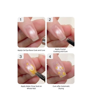 Set de Esmalte de Uñas con Efecto de Gotas de Agua 3D, Transparente, Sin Necesidad de Limpiar, con Capa Superior de Cristal, Profesional - Product Image 6