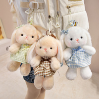 Porte-clés en peluche lapin personnalisé OEM/ODM - Couleurs et motifs personnalisables, lapin en peluche personnalisé pour breloques de sac