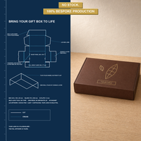 Boîte à courrier auto-verrouillante personnalisée en kraft brun chocolat avec logo en feuille d'or en forme de cabossol pour l'emballage de truffes au chocolat
