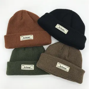 Best Quality Winter Beanies With Custom Label Design Knitted Winter Hat Support Customization