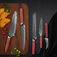 Couteau de Chef Gyuto en Acier Damas de 8 Pouces avec Manche G10 Arc-en-ciel pour Cadeau de Cuisine